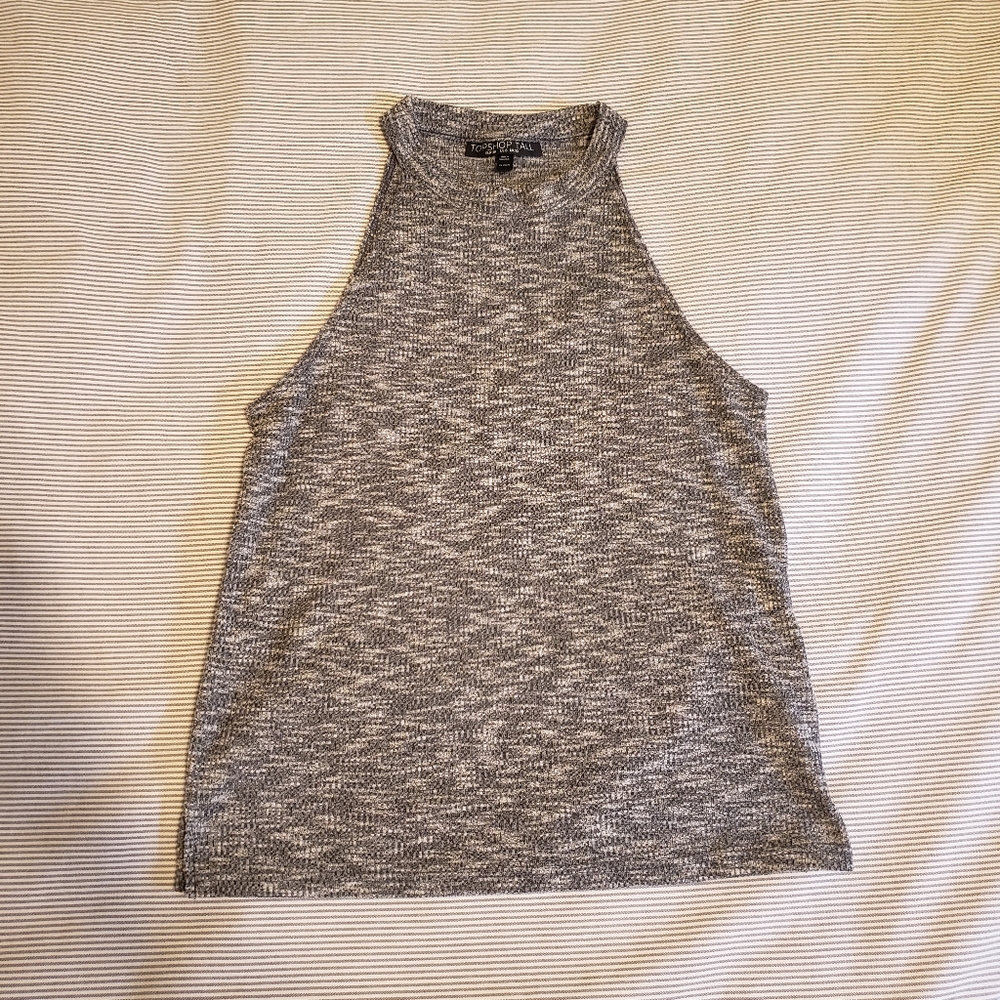 Topshop high neck halter style blouse